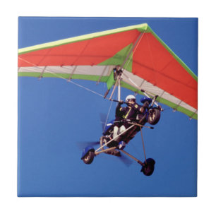 Microlight Flying In Sky, Western Cape Ceramic Tile