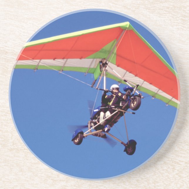 Microlight Flying In Sky, Western Cape Drink Coaster (Front)