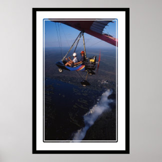 microlight over Victoria Falls 2 Poster