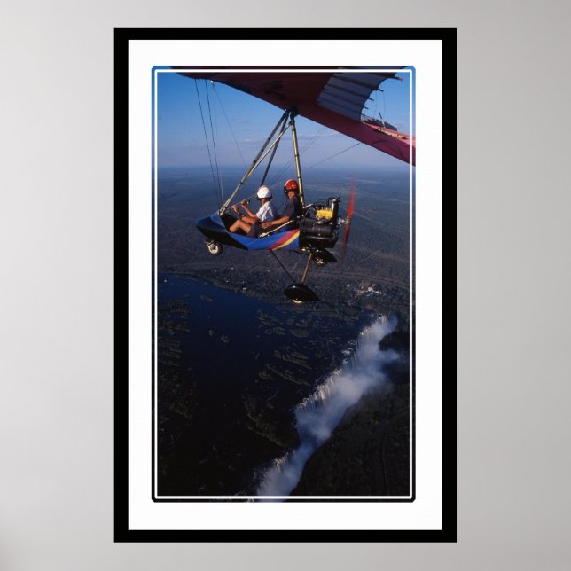 microlight over Victoria Falls 2 Poster (Front)