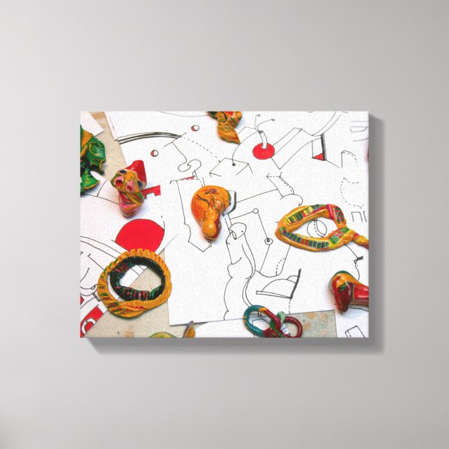 Micromanethiques Installation on drawings Canvas (Front)