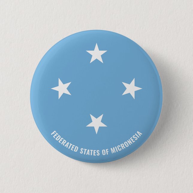 Micronesia Flag Charming Patriotic Button (Front)