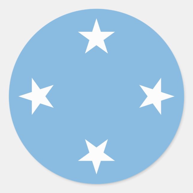 Micronesia Flag Classic Round Sticker (Front)