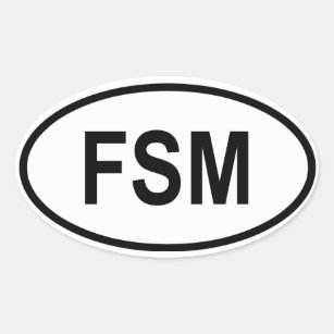 Micronesia "FSM" Oval Sticker