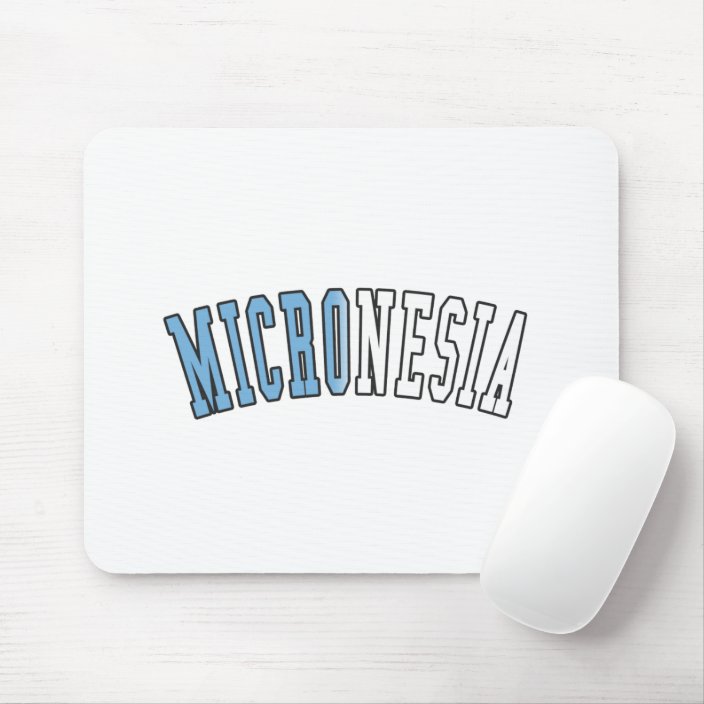 Micronesia in National Flag Colors Mouse Pad