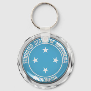 Micronesia Round Emblem Keychain