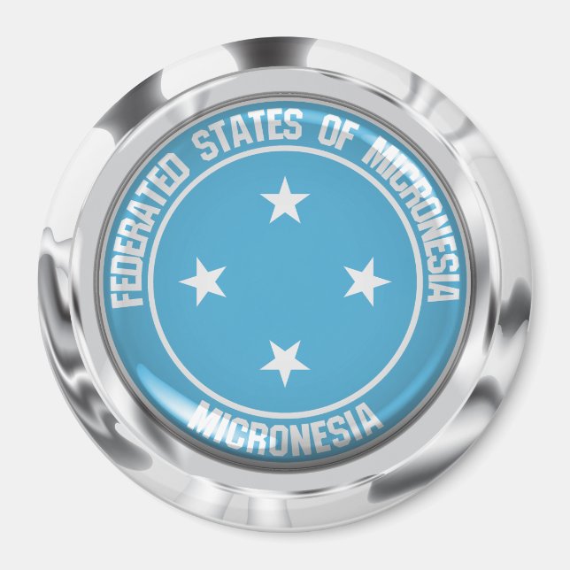 Micronesia Round Emblem Magnet (Front)
