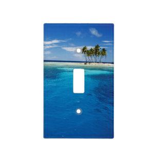 Micronesia, Tonowas, View of idyllic tropical Light Switch Cover