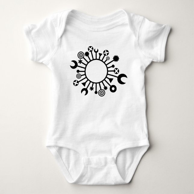 microorganism - Black Baby Bodysuit (Front)