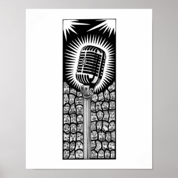 Microphone #1 Poster by elihelman at Zazzle