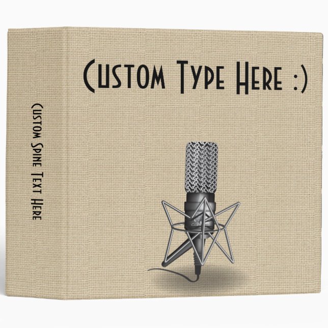 Microphone 3 Ring Binder (Front/Spine)