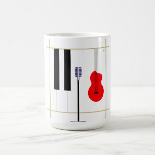 Microphone and Instrument Coffee Mug