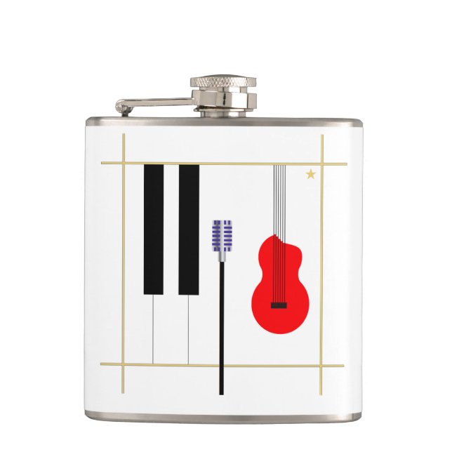 Microphone and Instrument Flask (Front)