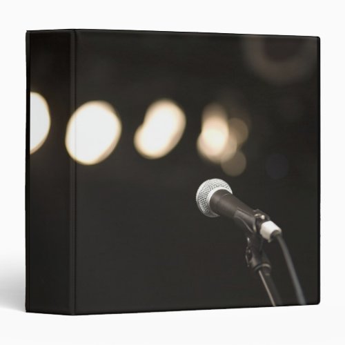 Microphone and Spotlights 3 Ring Binder