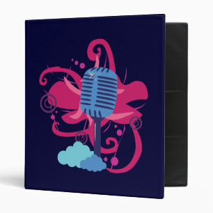 Microphone Art Explosion 3 Ring Binder