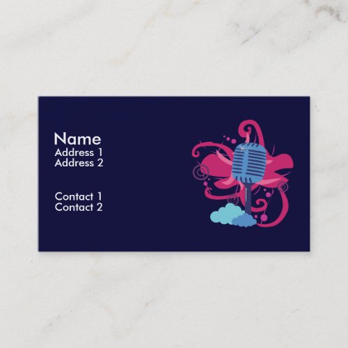 Microphone Art Explosion Business Cards