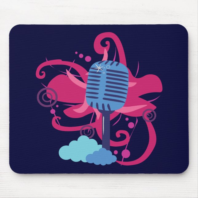 Microphone Art Explosion Mouse Pad (Front)