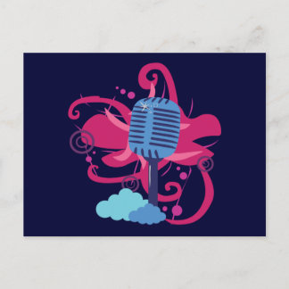 Microphone Art Explosion Postcard