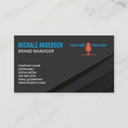 Microphone Audio Signal Logo Business Card