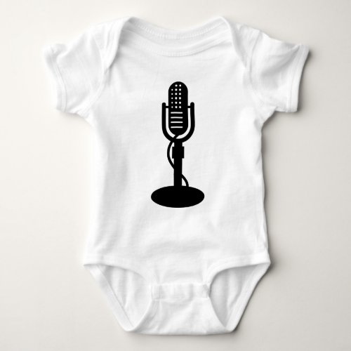 Microphone _ Black Baby Bodysuit