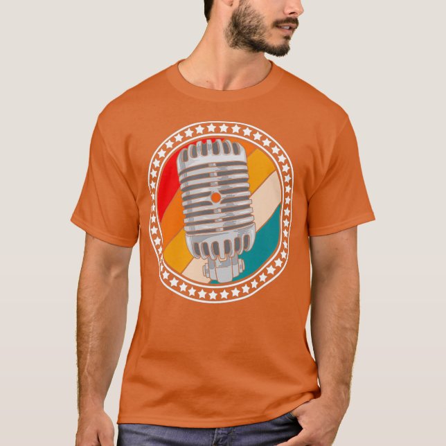 Microphone Broadcasting Video Producer T-Shirt (Front)