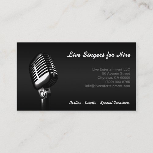 "Microphone" Business Card w/ez fill