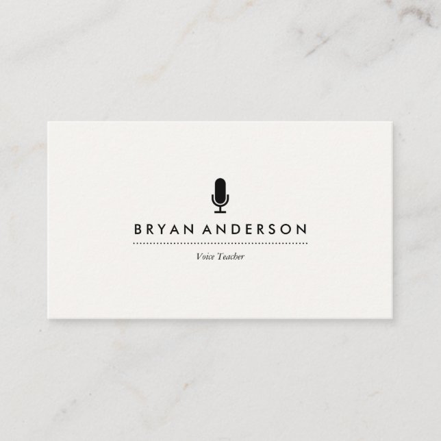 Microphone Business Card (Front)