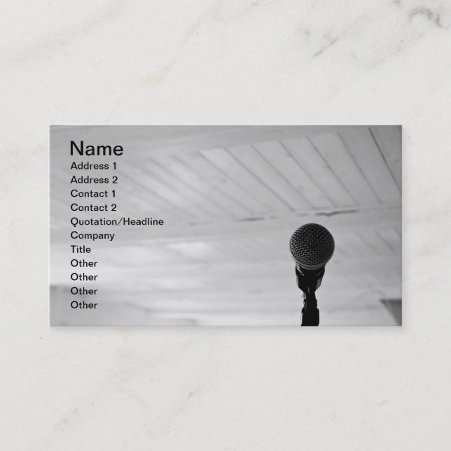 Microphone Business Card (Front)