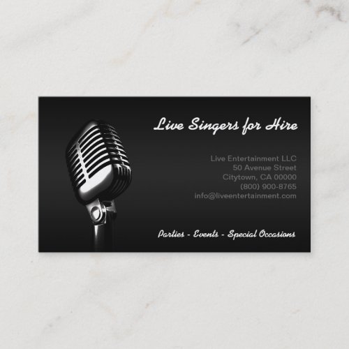 Microphone Business Card