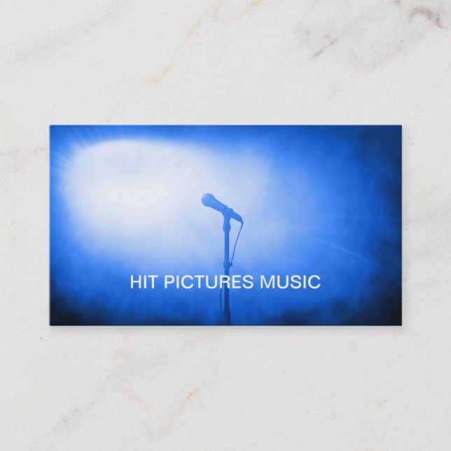 Microphone Check Musician Deejay Vocalist Cards (Front)