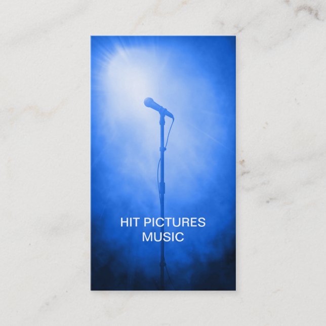 Microphone Check Musician Deejay Vocalist Cards V2 (Front)