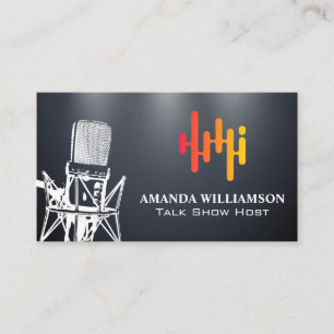 Microphone Digital Audio Logo Business Card
