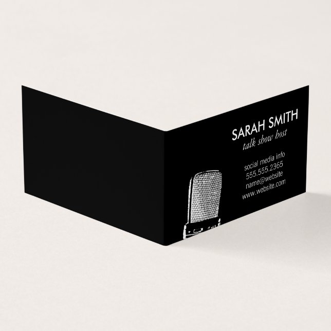 Microphone / Entertainment Business Card (Outside)