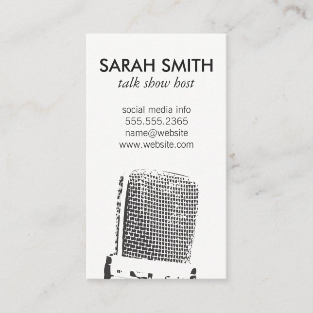 Microphone / Entertainment Business Card (Front)