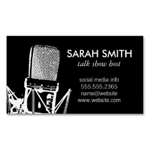 Microphone / Entertainment Business Card Magnet