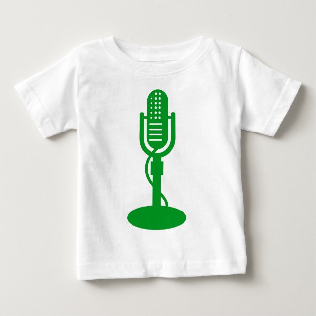 Microphone - Grass Green Baby T-Shirt (Front)