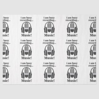 Microphone Headphone Recording Music Tissue Paper