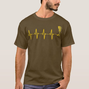 Microphone Heartbeat Singer Radio Choir Singing T-Shirt