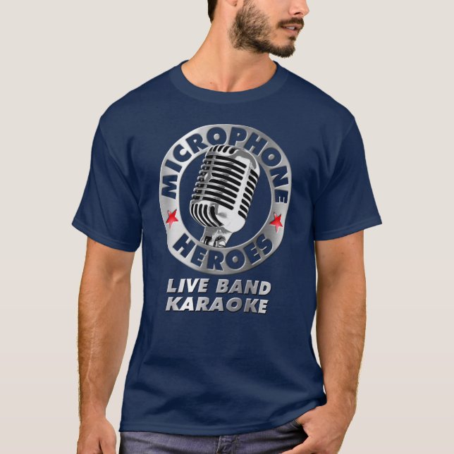MICROPHONE HEROES - 22 Colors - Chrome Logo T-Shirt (Front)