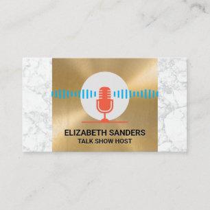 Microphone Icons   Radio Talk and Marble Business Card