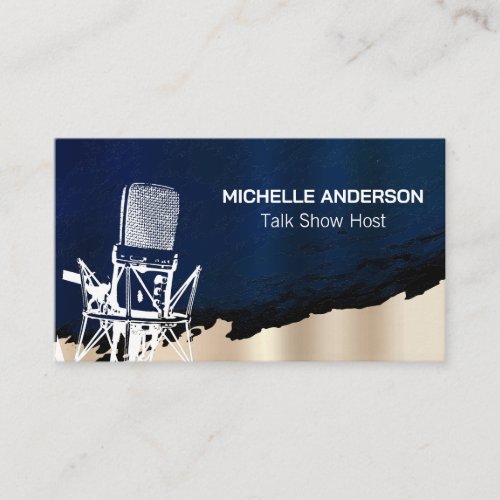 Microphone Image  Podcast Business Card