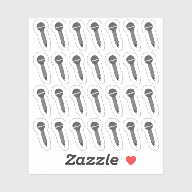 Microphone Karaoke Concert Podcast Bujo Planner Sticker (Sheet)