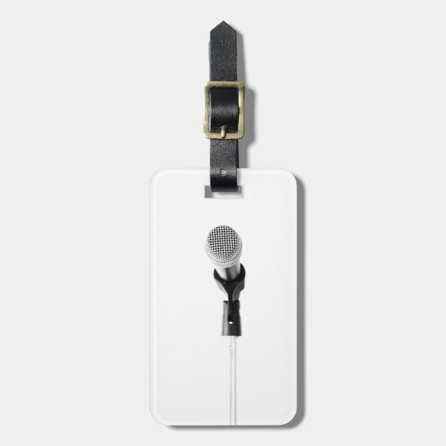 Microphone Luggage Tag (Front Vertical)