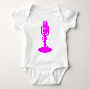 Microphone - Magenta Baby Bodysuit