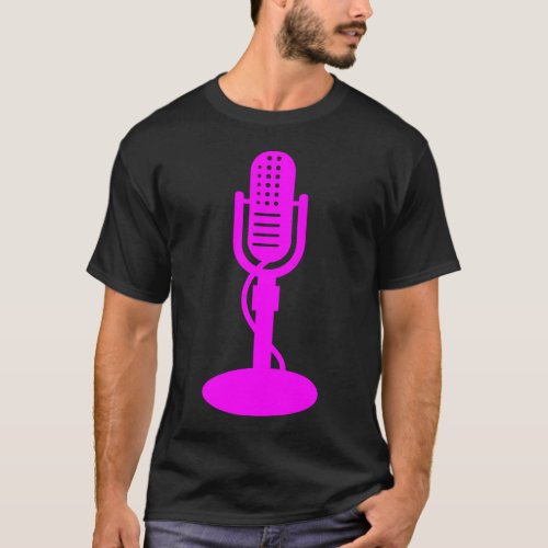 Microphone _ Magenta T_Shirt