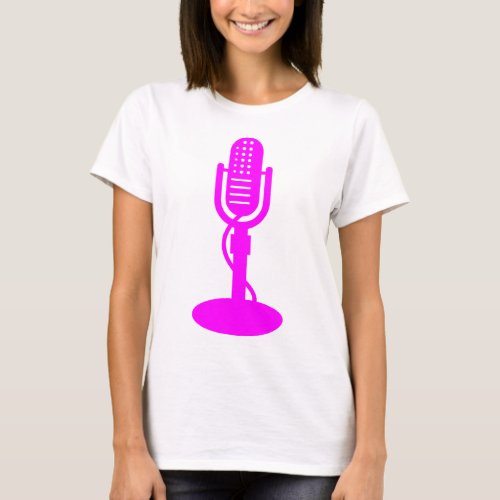 Microphone _ Magenta T_Shirt