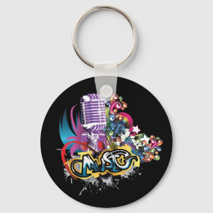 Microphone ~ Mike Audio Sing Singing Music Keychain