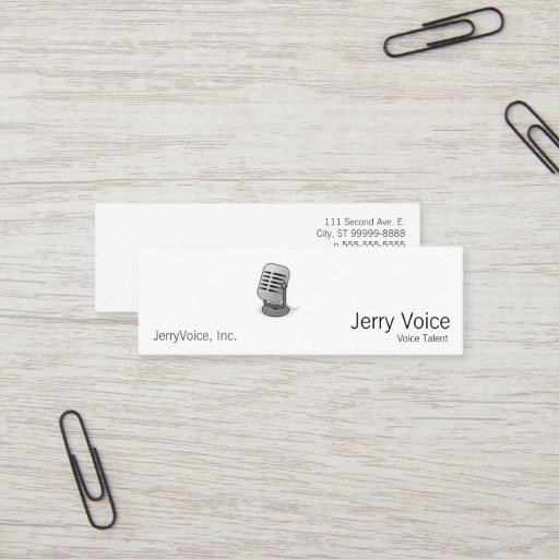 Customizable Microphone Business Card