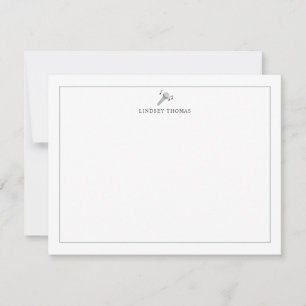 Microphone Music Border Personalized Stationery Note Card