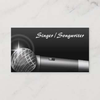 Microphone Music Business Cards